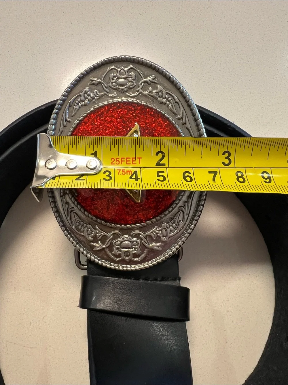 TEXAS Star Belt Buckle Y2K Faux Leather Glam Western Statement